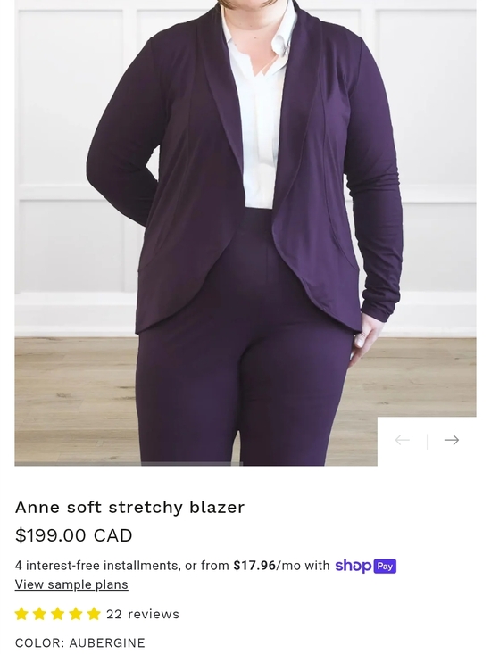 Miik Jackets & Blazers - Aubergine Soft Stretchy Women's Blazer